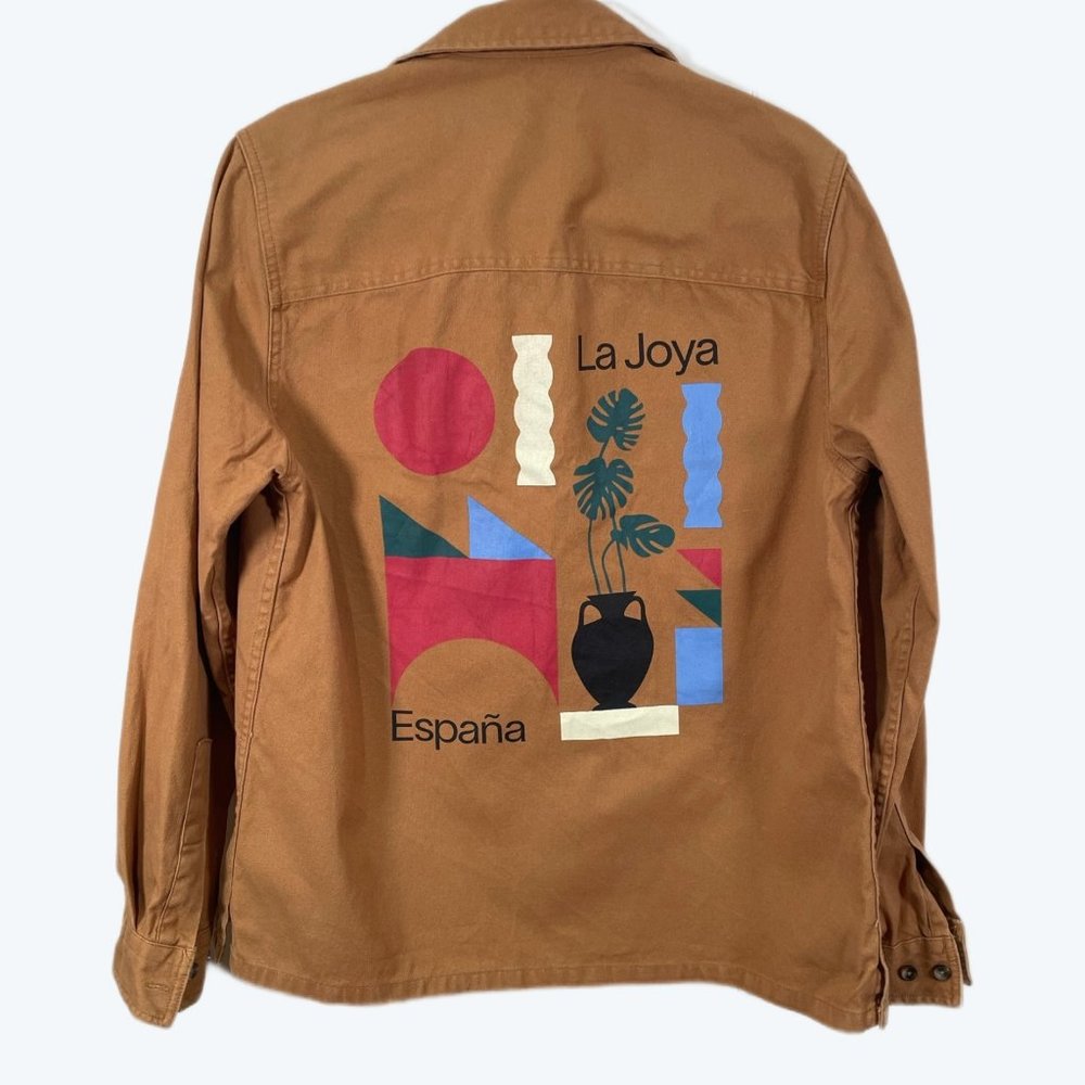 ASOS Men's Twill Shirt Jeacket Shacket Size S Handcraft Camel Color Cotton